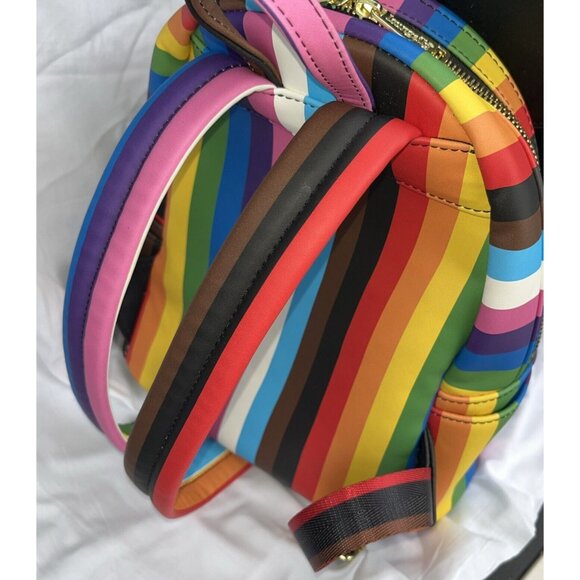 Loungefly Disney Mickey Mouse Pride Rainbow Mini Backpack NWOT - Picture 4 of 16